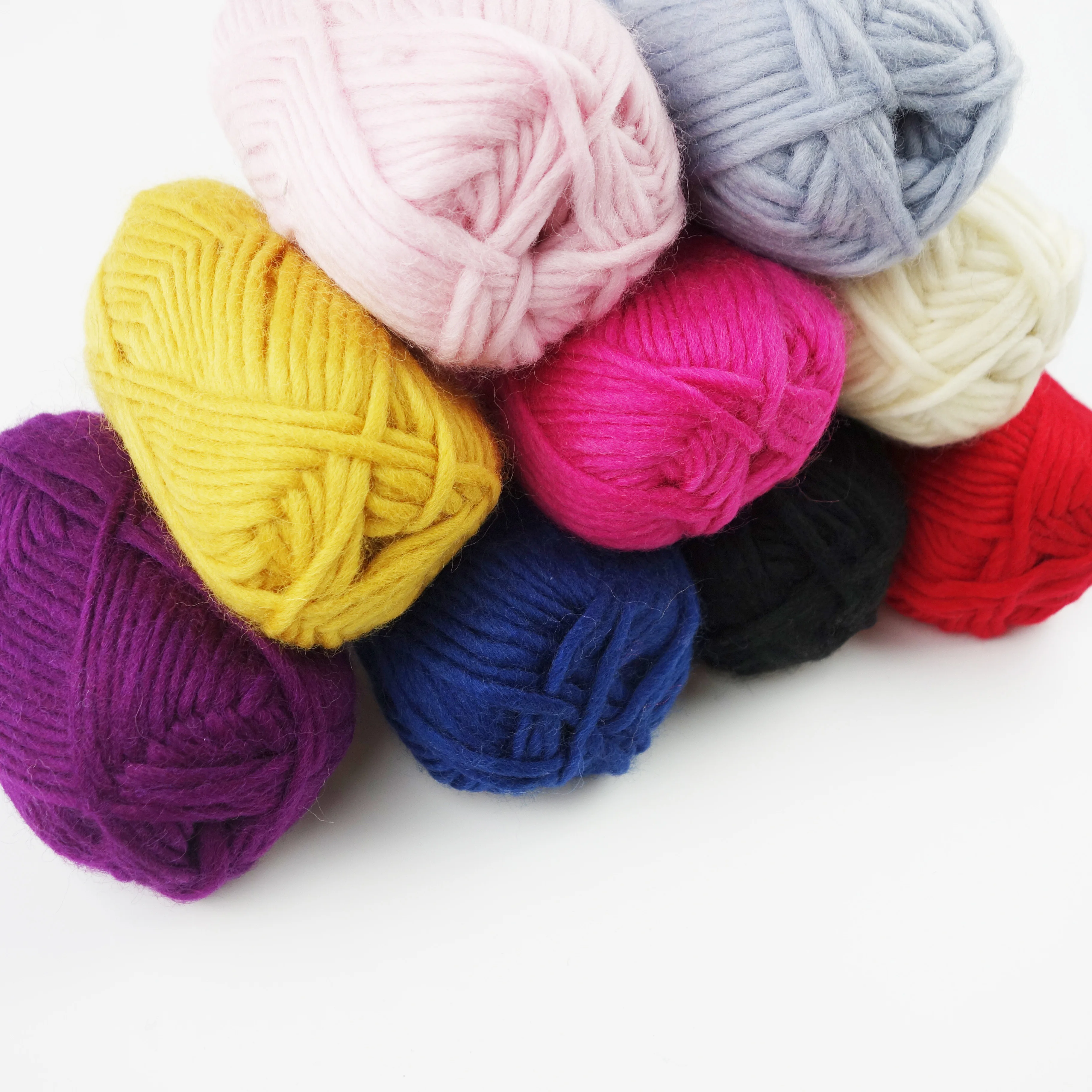 100% Wool 1nm Multicolor Chunky Wool Yarn For Knitting Crochet - Buy