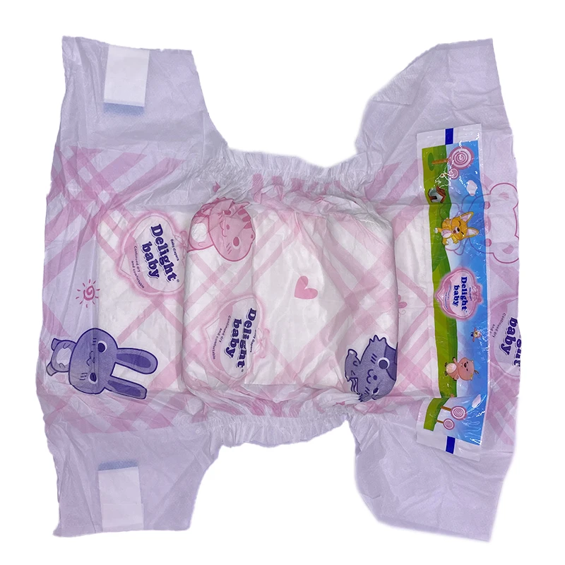 Nonwoven Fabric Baby Disposable Diapers Printed Feature Baby Diapers