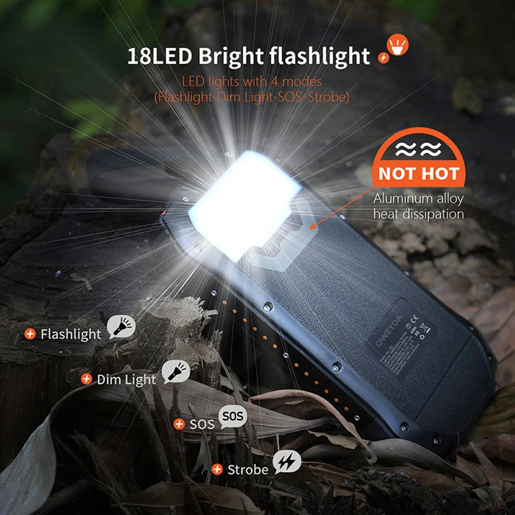 2019 Hot Selling Amazon Waterproof Portable Solar Charger Power Bank For Camping - ANKUX.COM