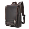 Tiding Brown Small Top End Real Buffalo Leather Backpack Genuine Leather Laptop Back Pack