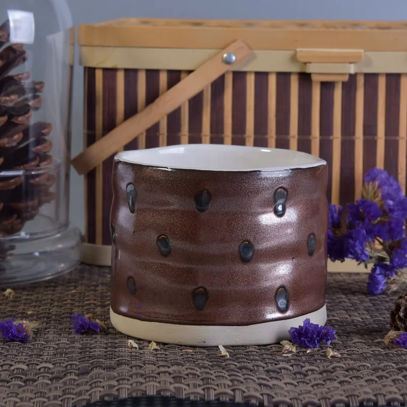 Amber candle holder ceramic home decoration wholesales