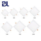 2020 新デザイン屋内天井 led ライト 3 ワット 6 ワット 9 ワット 12 ワット 15 ワット 18 ワット 24 ワットの正方形凹部 led パネルライト