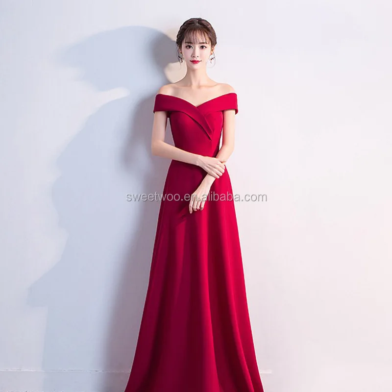 Vestido De Noche Largo Rojo Con Hombros Descubiertos,Cinturón Con Cuentas  Vintage Para Baile De Graduación,Vestido De Fiesta Con Cordones En La  Espalda,Vestido De Noche Barato - Buy Fiesta De Noche Drees,Vestido De