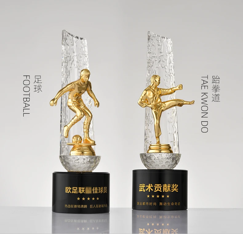 product sport trophies for soccer  basketball riding swimming judo crystal awards for souvenir-34