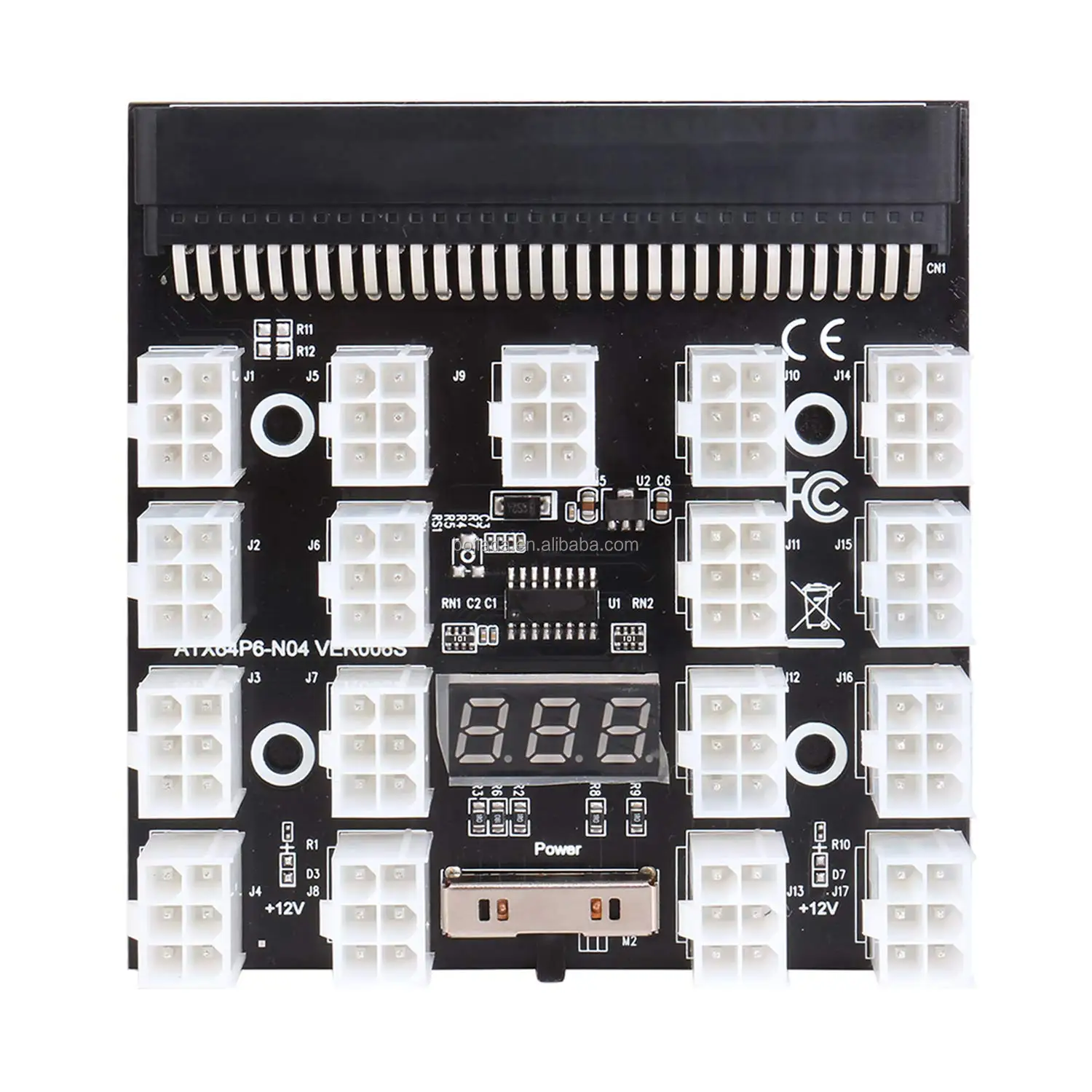17 * Pcie 6pin Server Power Supply Psu Breakout Board For Hp Dell