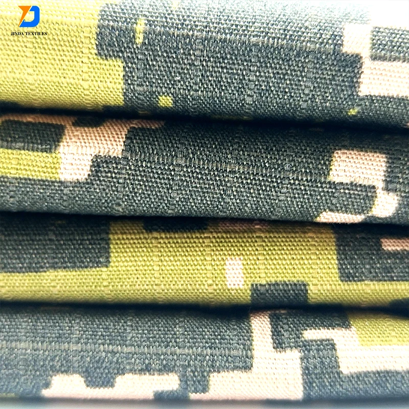 Jinda Wholesale Ripstop Waterproof Russian Camo Fabric 900d 600d 100 Polyester Camouflage 7562