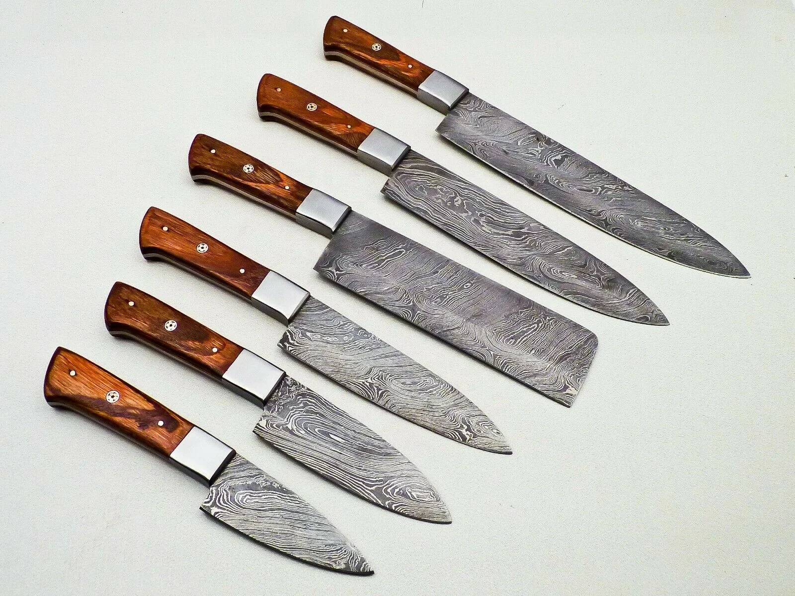 Prime Knives High Quality Kitchen Knife Set Damascus Steel Blade,Rose ...