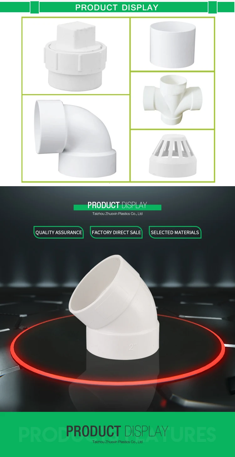 ASTM D2665 PVC Sanitary Pipe Fittings 45 Degree Elbow, View pvc