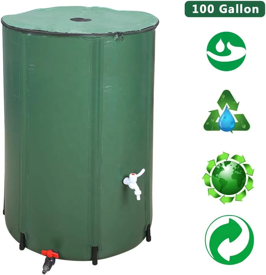 380l 100gallon Portable Water Tank Aqua Tank Storage Collapsable Pvc ...