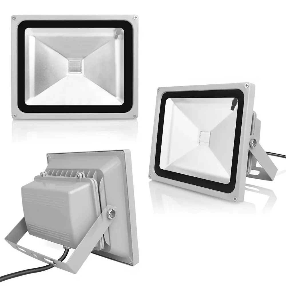 GLORIOUS-LITE  20W LED Flood Light Outdoor, high LM Super Bright Work Light with Plug, 5000K Daylight White, IP65 Waterpr