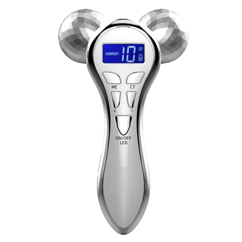 4d Microcurrent Facial Massager Roller Electric Rechargeable Face Lift