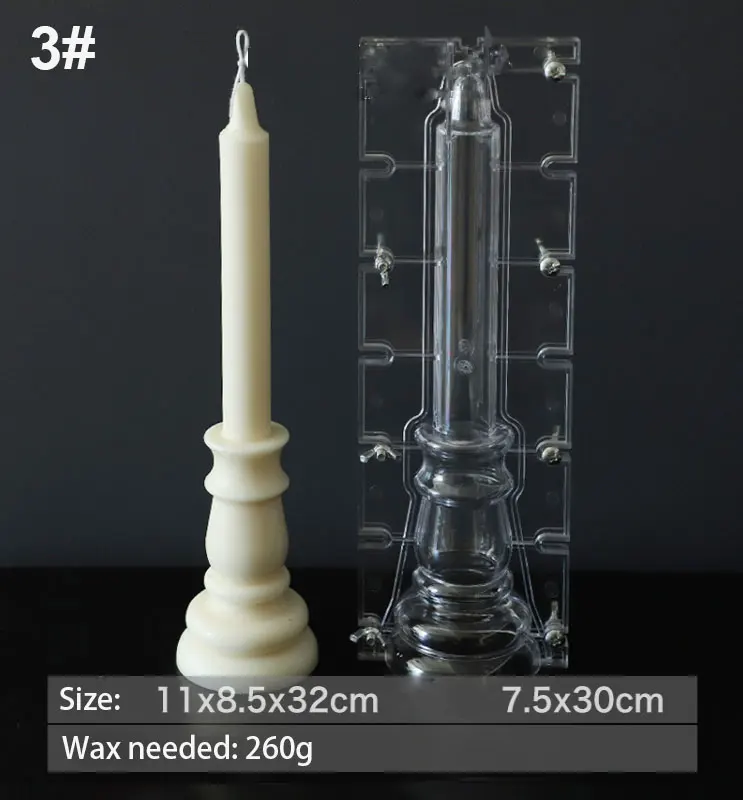 Sz60 European Church Candlestick Mold Candle Molds 3d For Candle Making