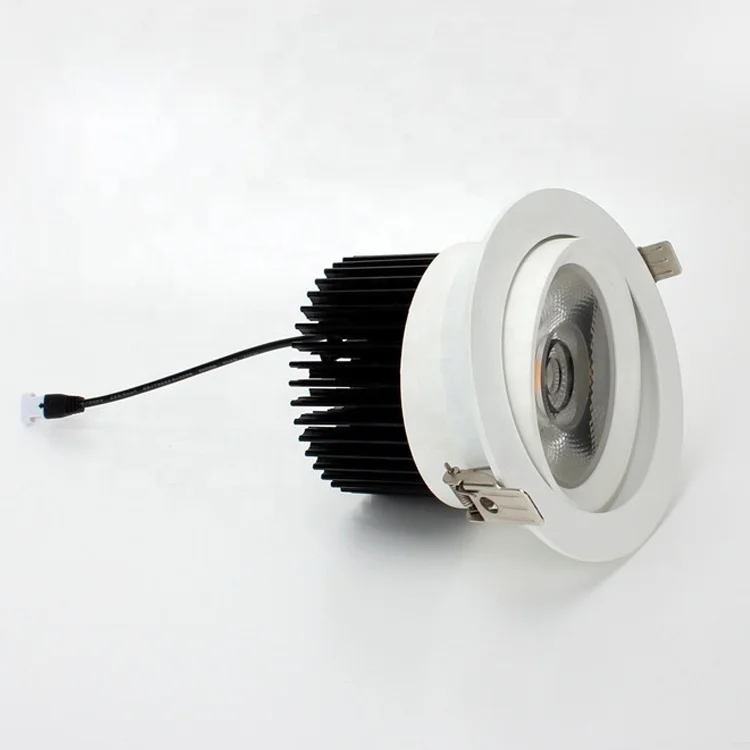 High quality black white anti glare office 12 watt 20w round cob tunable led downlight