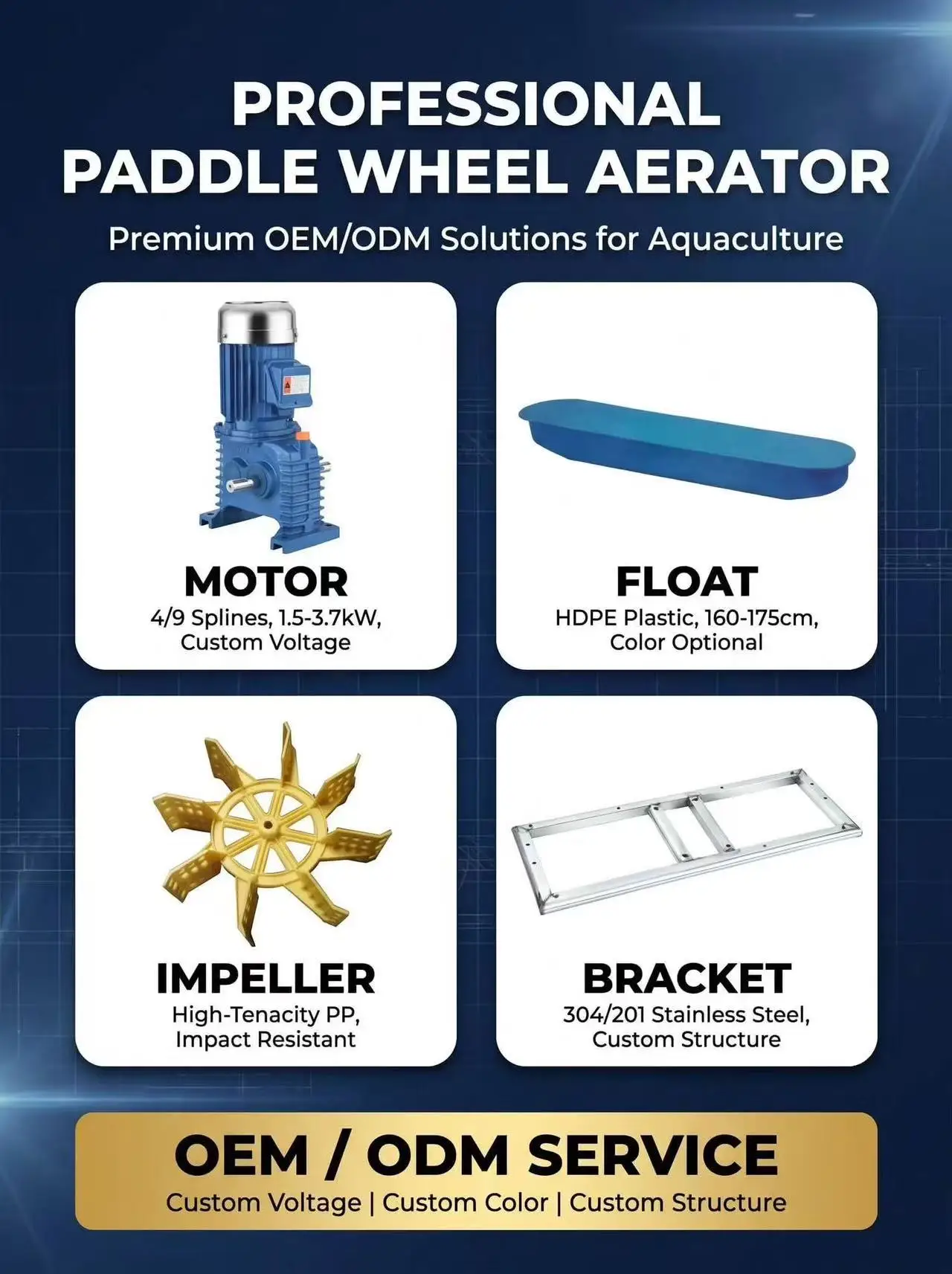 Paddle Wheel Aerator Impeller, 1-year, PP or nylon - detail 8