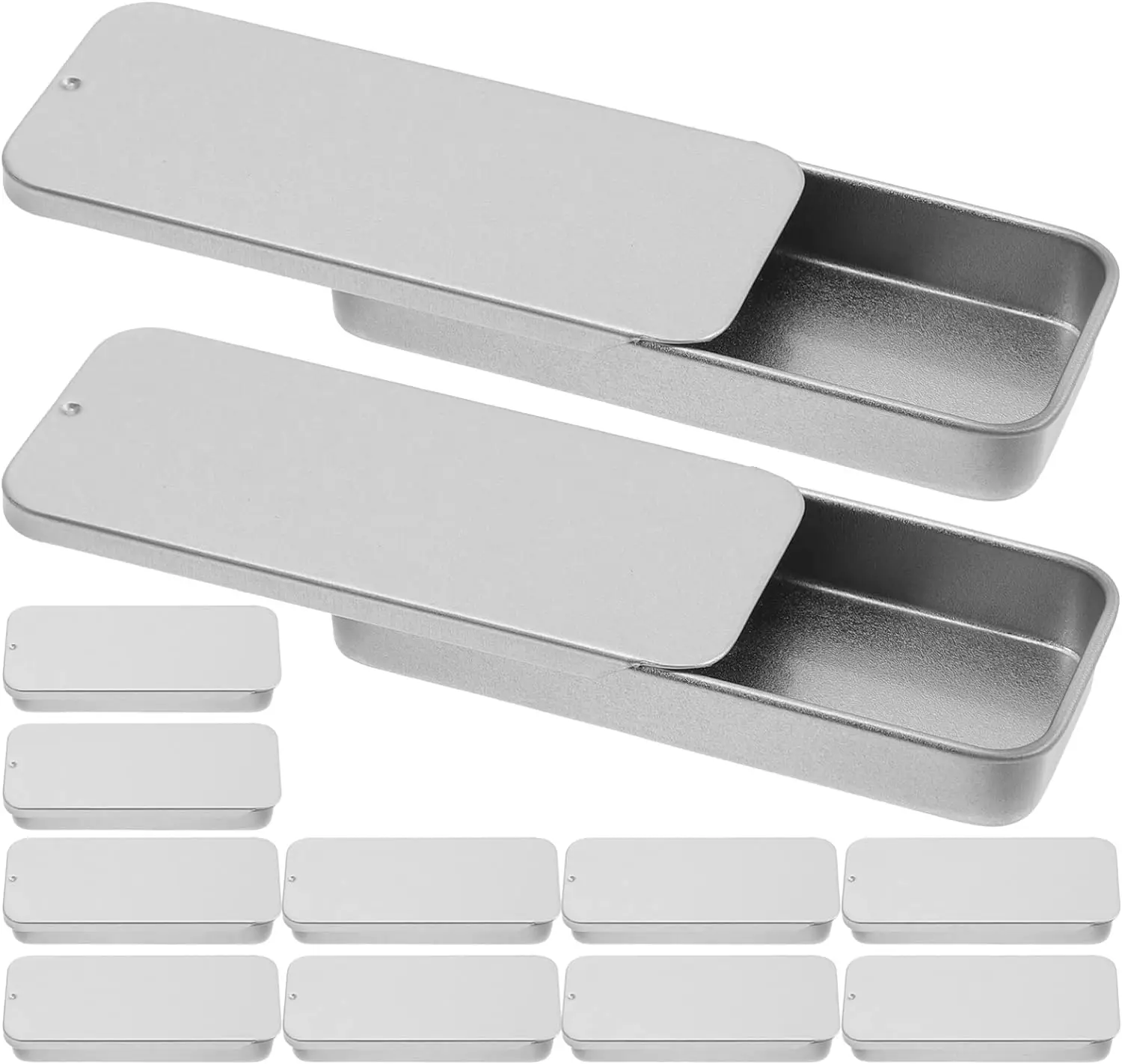 R 2024 Rectangle Lip Balm Slide Top Metal Tins Square Aluminum Sliding ...