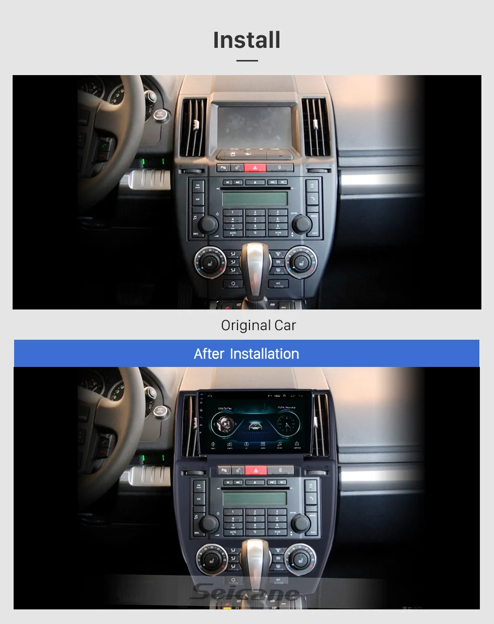 Android 11.0 9 inch for 2007 2008 2009-2012 Land Rover Freelander Radio Touchscreen GPS Navigation