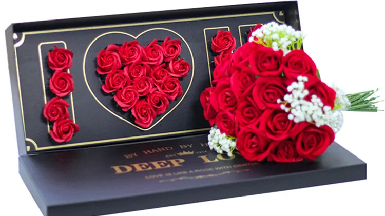 New Design Flower Box Rectangular With I Love You With Floral Foam 24 ...