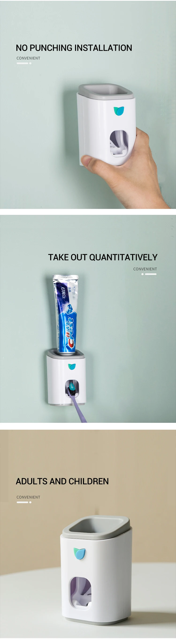 Ambohr Ath102 Wall Mounted Toothpaste Pump Dispenser For The Disabled