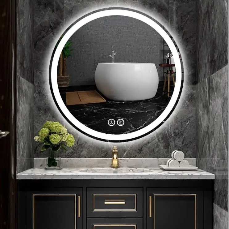 Aluminium Frame Bathroom Illuminate Bluetooth Touch Screen LED Smart Mirror