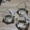 Customized size cut corner cube blank crystal cube K9 crystal block for laser engraving souvenir gifts