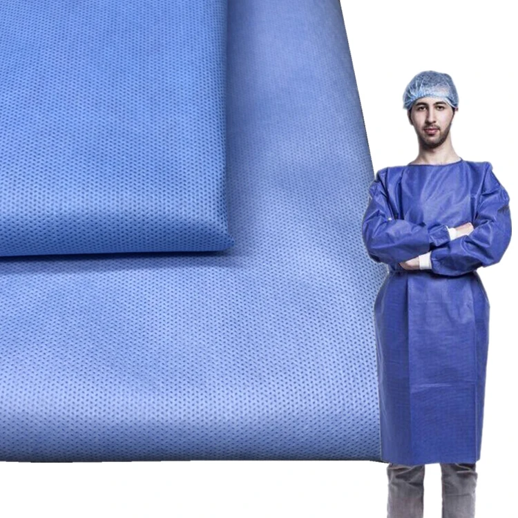 
Medical material Blue SMS/SS Nonwoven Fabric 35gsm or 45gsm 