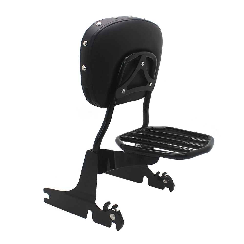 Detachable Sissy Bar Backrest Luggage Rack For Harley Davidson Softail