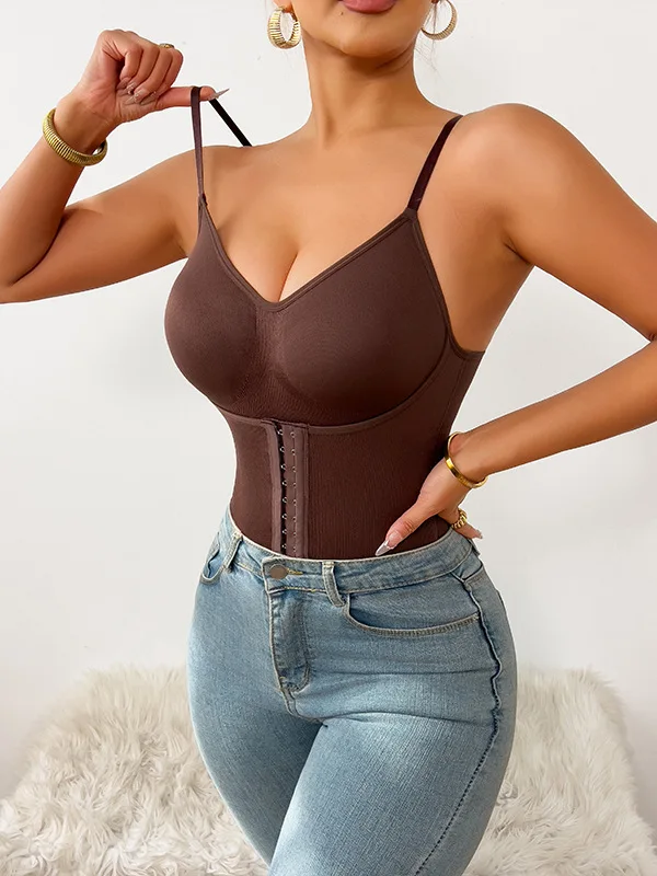 Qinelle Open-Bust Side-Buckle Shaping Bodysuit Brief
