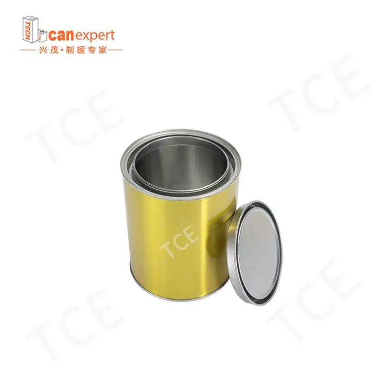 1 Liter Metal Square Round Tin Can For Paint With Lids Body Welding