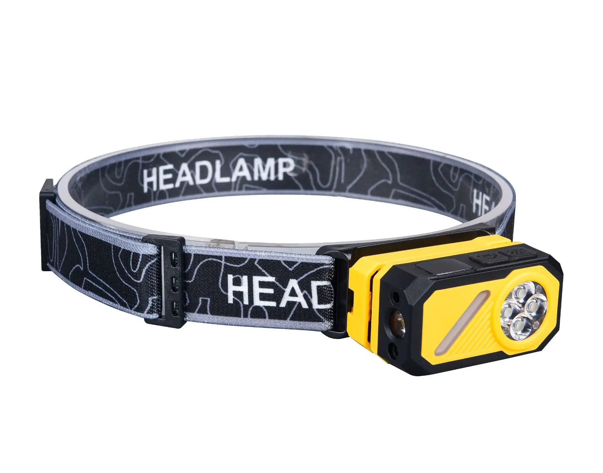 多功能EDC灯，带电子显示屏七色背光强磁铁可拆卸头戴式手电筒帽夹