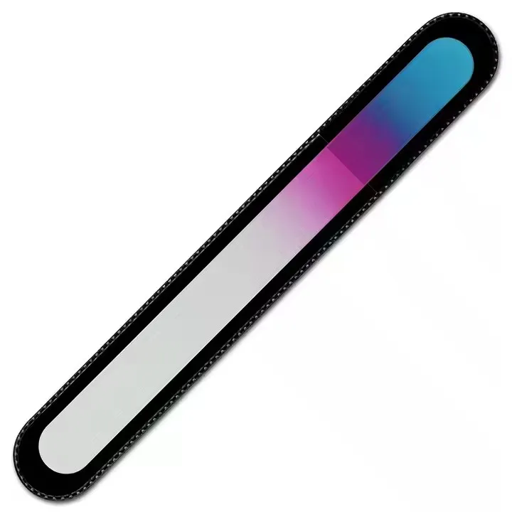 product good quality professional glass nail files with case custom logo colorful glass nail file-1