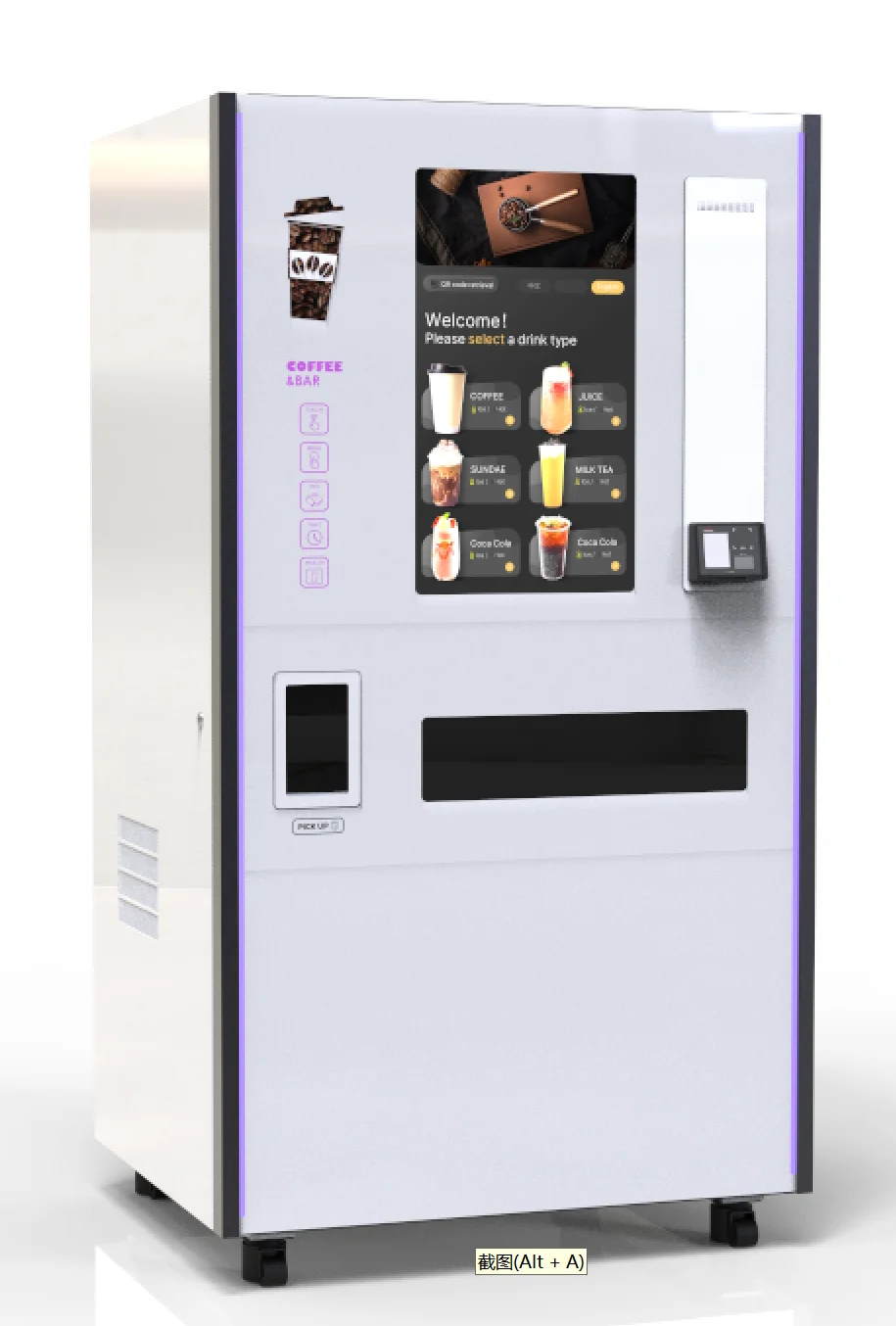 Loyalsuns Expresso Coffee Juice Sparkling Water Vending Machine Maquina
