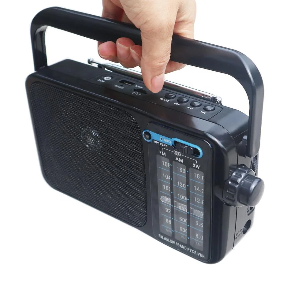 Cheap Portable Am/fm Radio With Rechargeable Battery Foldable Handle