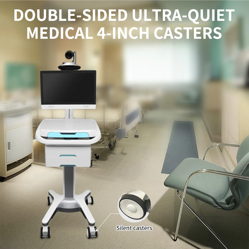 product nurse station equipment device hospital trolley medical laptop tablet mobile computer telemedicine carts-67