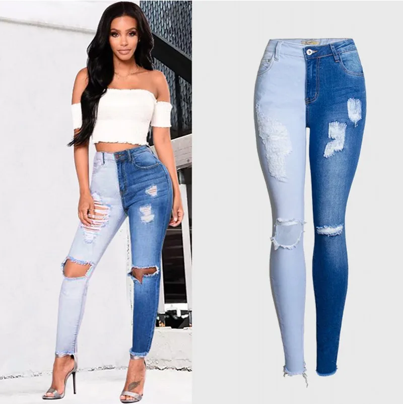 patched ripped jeans womens