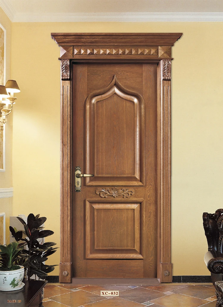 古董豪华手工雕刻花式设计实木门松木木门