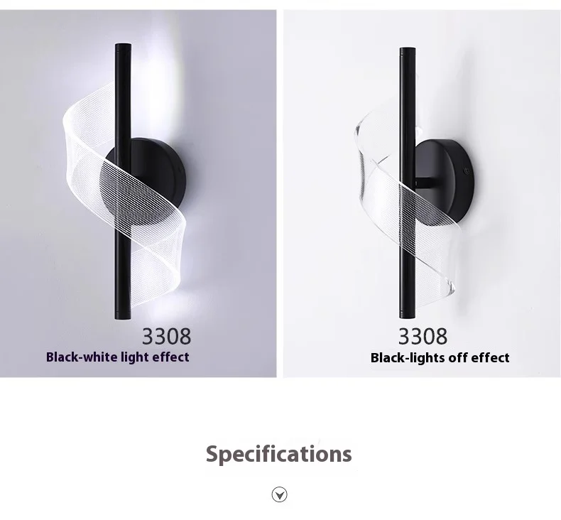 product cross border minimalist modern bedside lamp creative bedroom living room nordic led ultra bright aisle background wall light-18