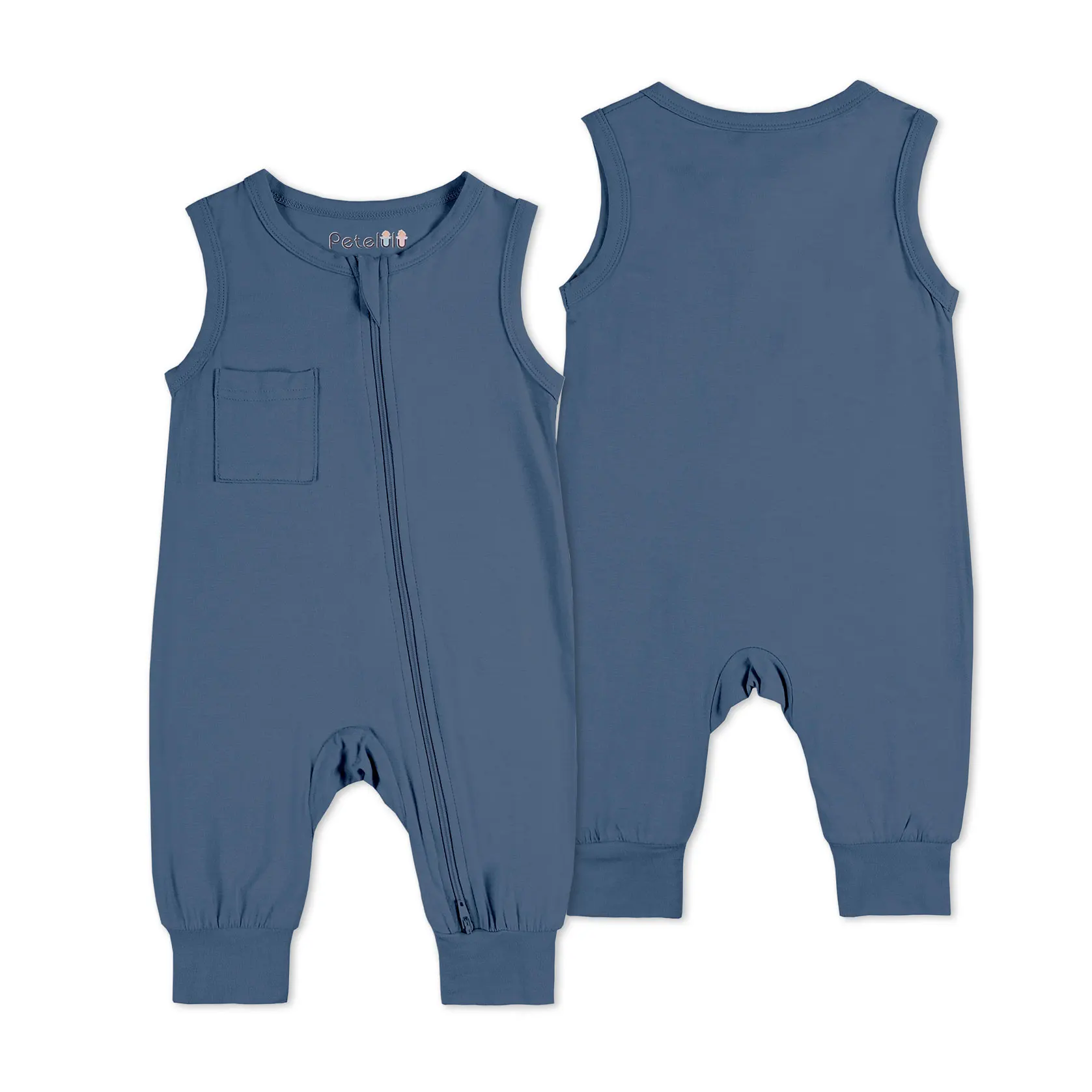 Fashion Solid Color Sleeveless Romper Clothes Bamboo Romper Baby