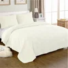 Queen/King Size 100%cotton embroidered plain home good quality bedspread