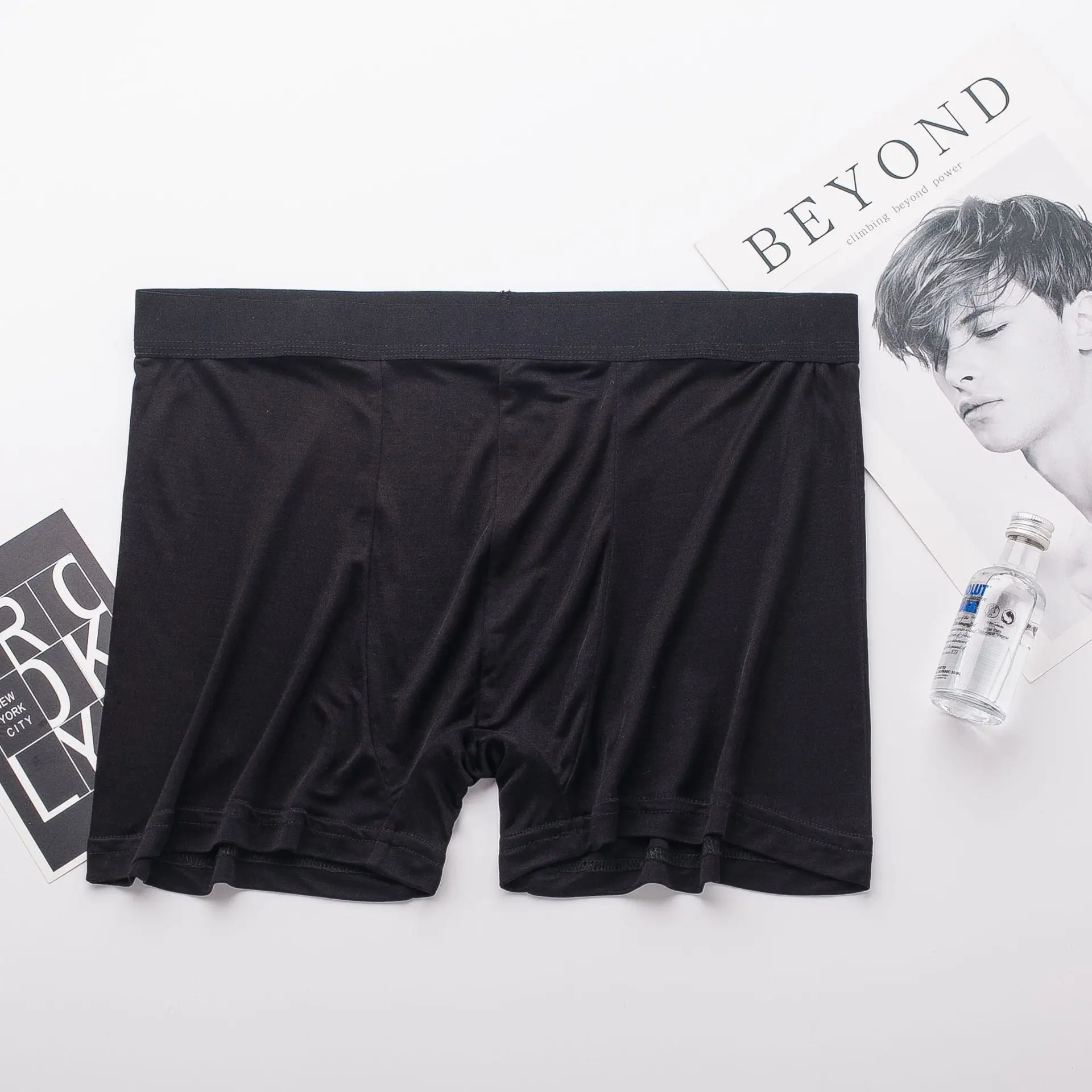 Nude Feel Men Pure Silk Panties Breathable Man Boxer Underwear Cozy ...