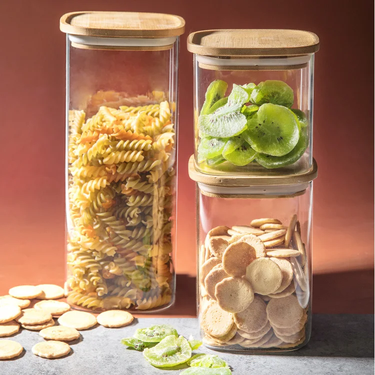 Customized Wholesale Glass Food Storage Containers 1200ml Glass Storage