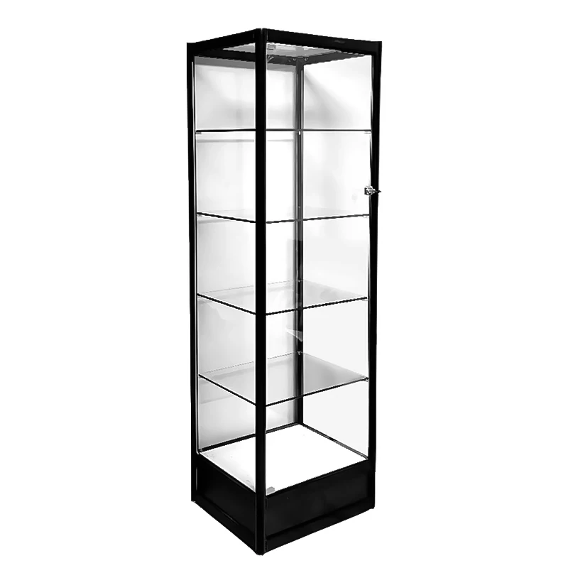 Full Vision Showcase With Led Lighting Glass Display Cabinets Tall Products Display Cases Buy