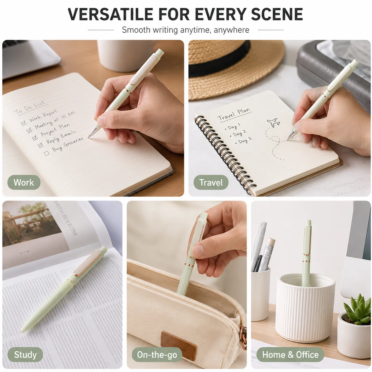 Retro Morandi Promotional Ballpoint Pen 0.5mm Metal Tip Gel Ink Pen for Business Office Gift OEM