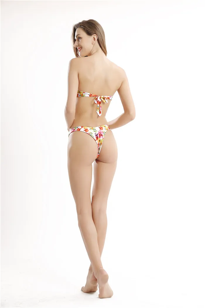 OEM swimwear women custom printed summer beachwear buckle sexy bathing suit