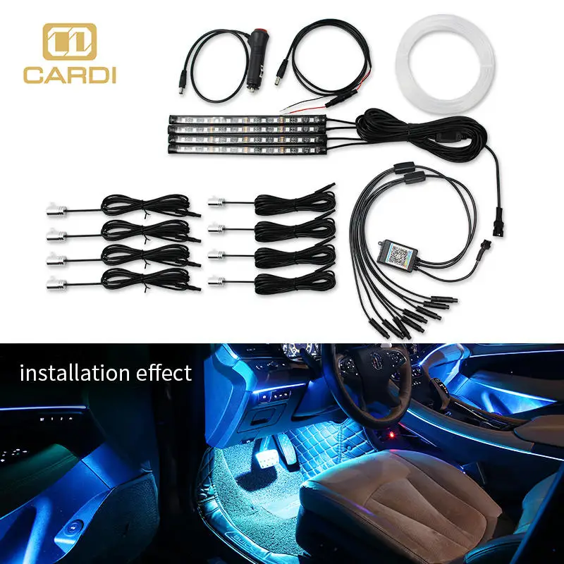 App Control Atmosphere ambient led light Music strips covers kit for BMW/Mercedes/Audi