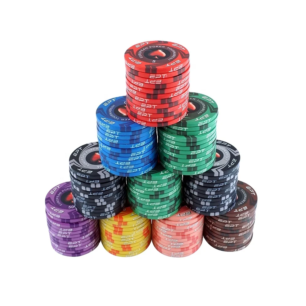 

Ceramic Poker Chips,10 Pieces, Colorful