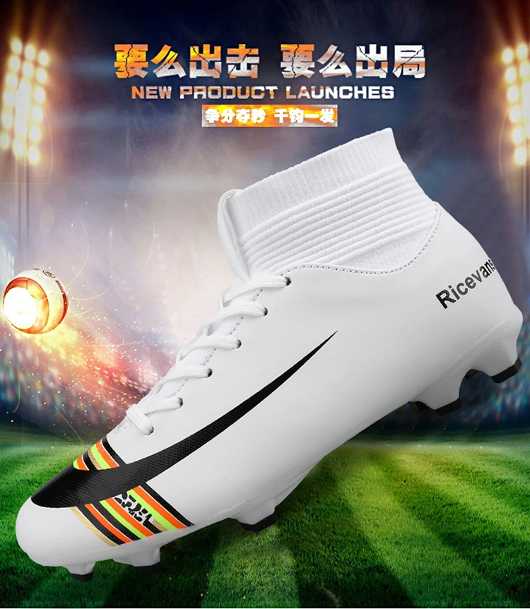 HOBIBEAR New Custom Outdoor Men Turf Soccer Boots Boy Football Spike Shoes Young Sport Shoe