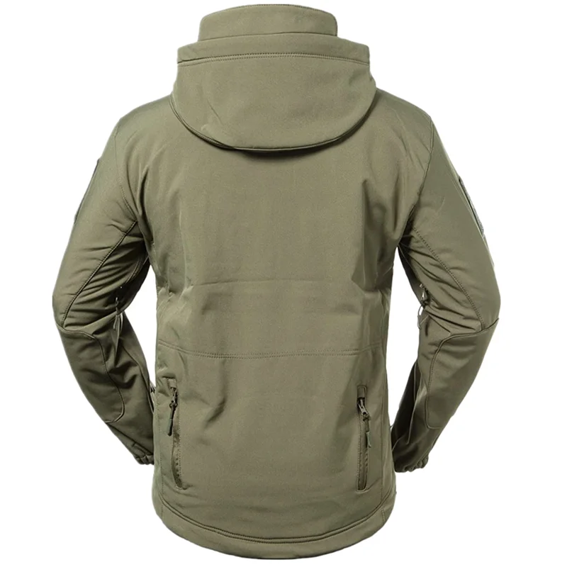 Custom Men Sports Softshell Jackets Grey Outdoor Camping Coats Thermal Waterproof Soft Shell Jacket With Hood