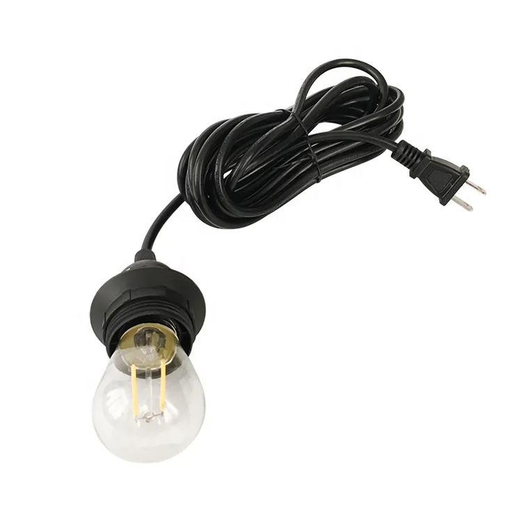 Wholesale christmas pendant decorative string light E26 lamp socket ac power cord with inline switch