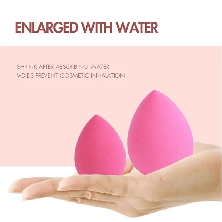 Wholesales 2020 10 Color Drop-shaped Pink Vegan Makeup Mini Soft Private Label Custom Logo Egg Sponge Blendered with Box