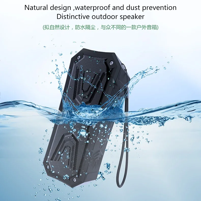 Konfulon Portable Speaker Waterproof Bluetooth Wireless Outdoor Speakers Shower Speaker Bluetooth Waterproof IPX-5 For Go Hiking - ANKUX.COM